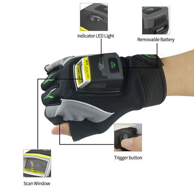 De lezer van de de streepjescodescanner van fabrikantencertificated handheld 1D Bluetooth met Handschoen voor logistiekpakhuis